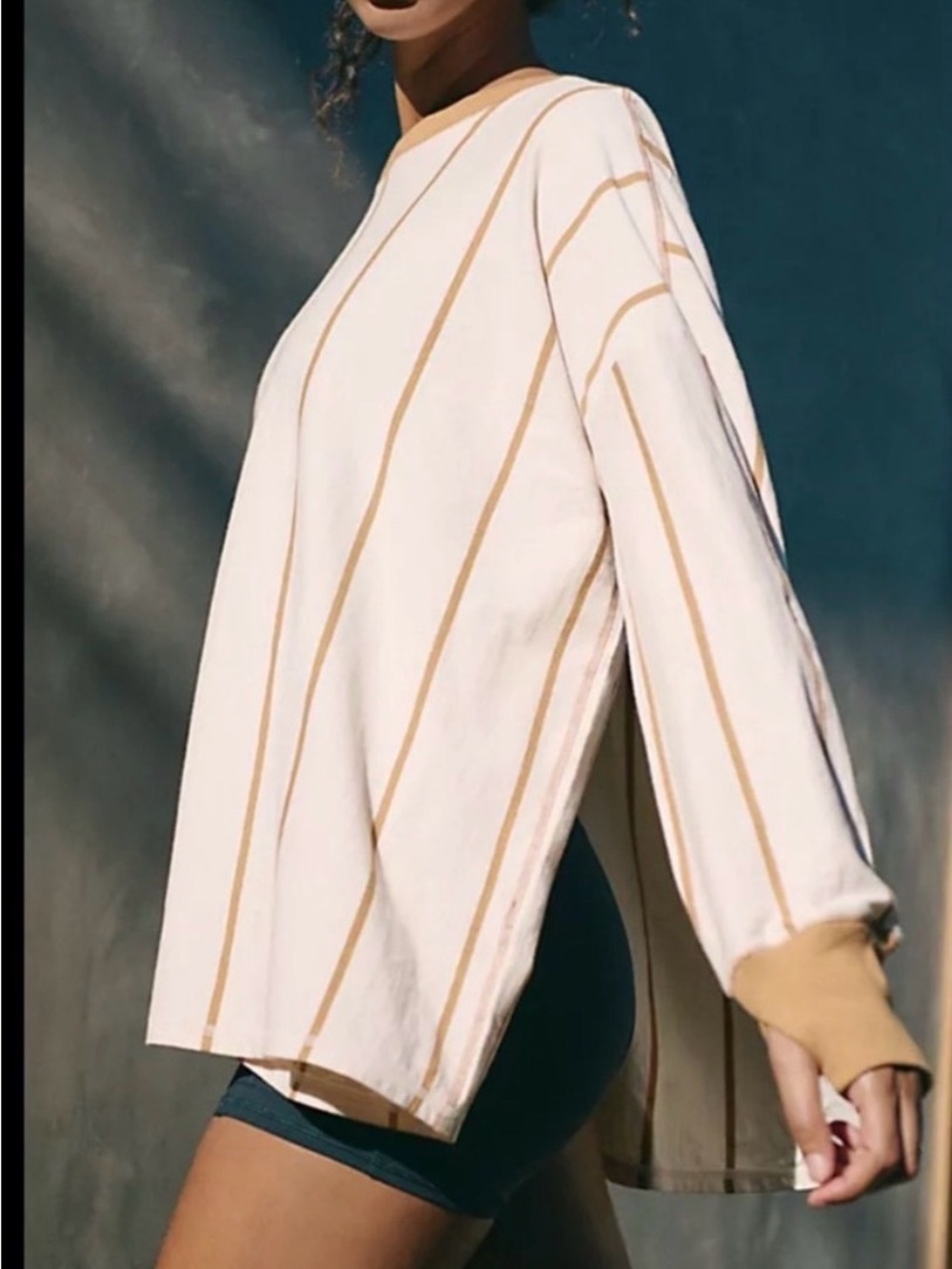 Free People Movement Home Game striped layered top